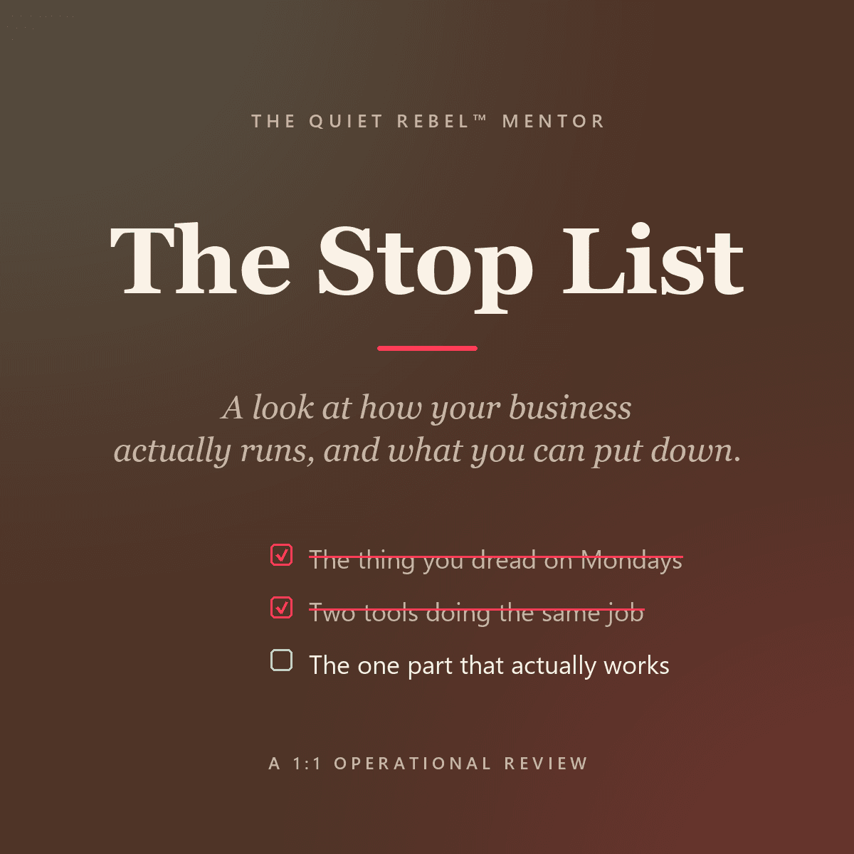 The Stop List